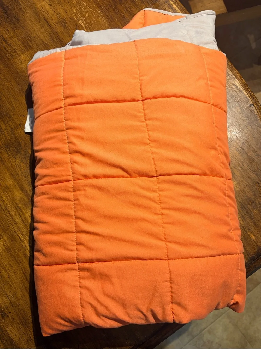 Orange Quilted Home Bedding Throw - Unbranded